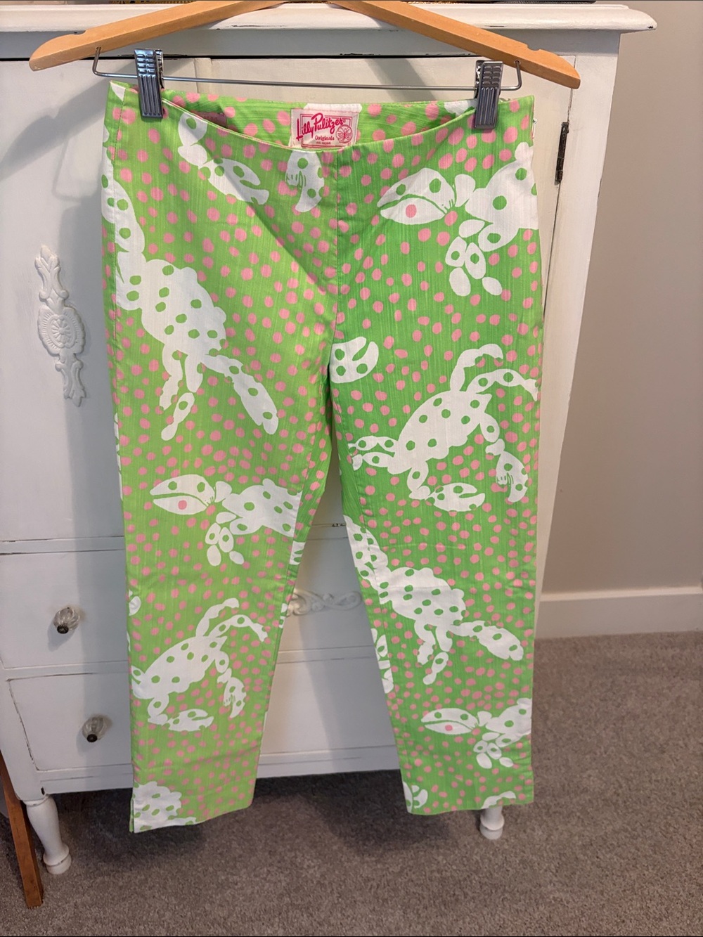 Lilly Pulitzer Green Not So Crabby Capris Pants